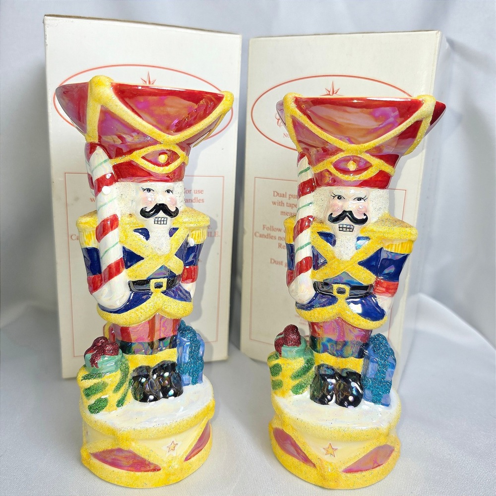 Christopher Radko Nutcracker Dandy Candleholder Matching Set VNT 2003 Christmas
